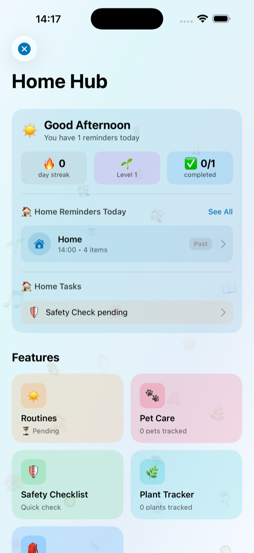 Before Leaving Home Hub