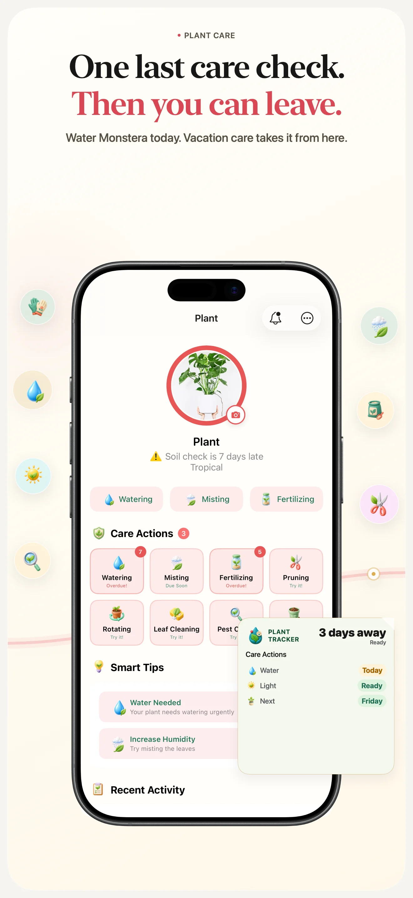 Plant care schedules and watering reminders