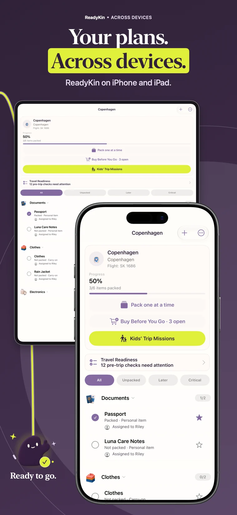 ReadyKin across Apple devices with reminders and preparation tools