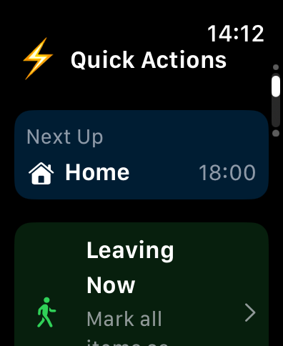 Before Leaving on Apple Watch - Routines