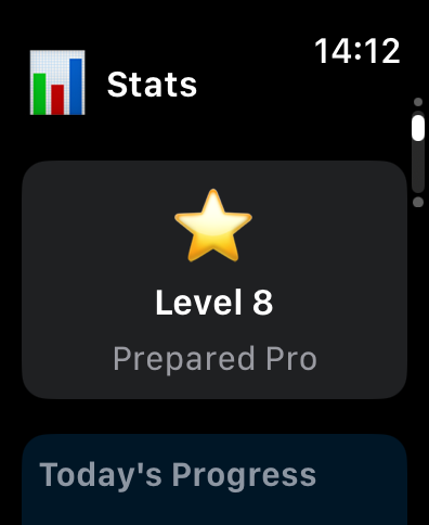 Before Leaving on Apple Watch - Stats